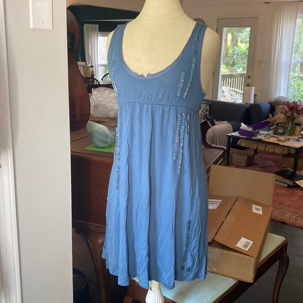 Urban Outfitters Blue Beaded Jersey Dress